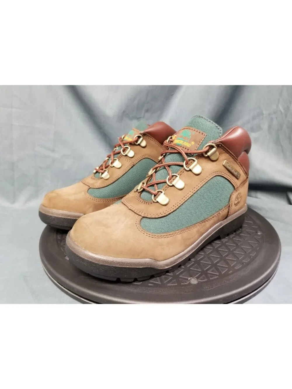 Timberland Field Boot (PS) Waterproof Brown Green Kids Size 13.5 NEW NO BOX!